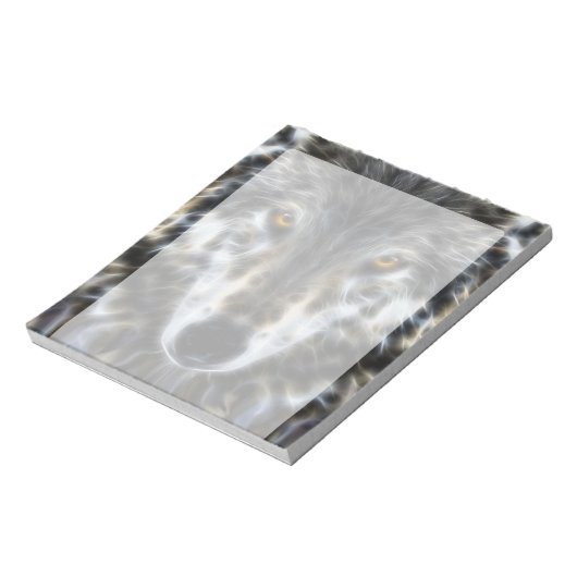 Wolf Inspirerend grafisch portret Notitieblok (Gedraaid)