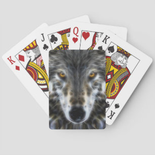 Wolf Inspirerend intens portret Speelkaarten