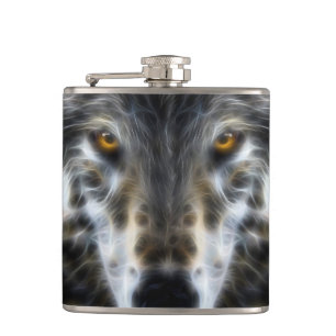 Wolf Inspirerend intense portret Heupfles