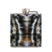 Wolf Inspirerend intense portret Heupfles (Achterkant)