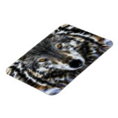 Wolf Inspirerend intense portret Magneet (Linkerzijde)