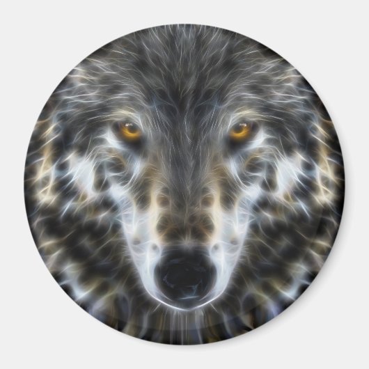 Wolf Inspirerend intense portret Magneet (Voorkant)