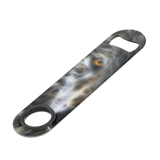 Wolf Inspirerend intense portret Speed Flessenopener (Voorkant Gekanteld)