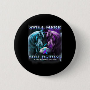 Wolf is hier nog steeds bezig met zelfmoordprevent ronde button 5,7 cm
