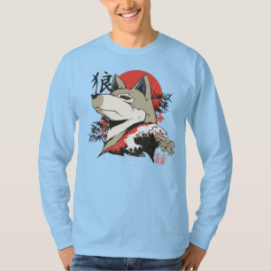 Wolf Japanse Kunst T-shirt