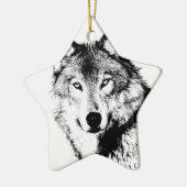 Wolf Keramisch Ornament (Links)