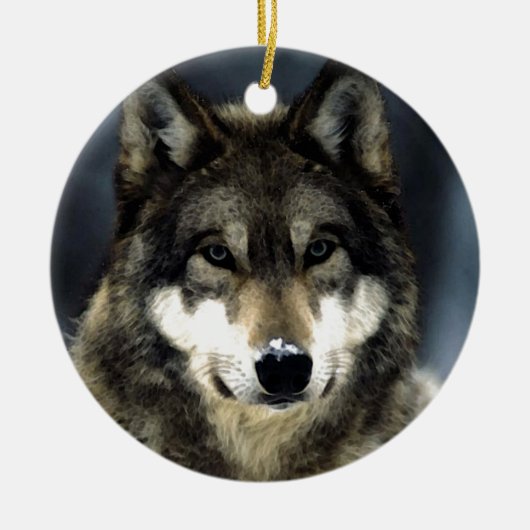 Wolf Keramisch Ornament (Voorkant)