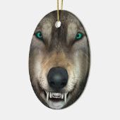 Wolf Keramisch Ornament (Links)