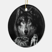 wolf keramisch ornament (Links)