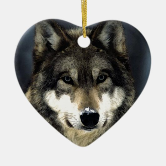 Wolf Keramisch Ornament (Voorkant)