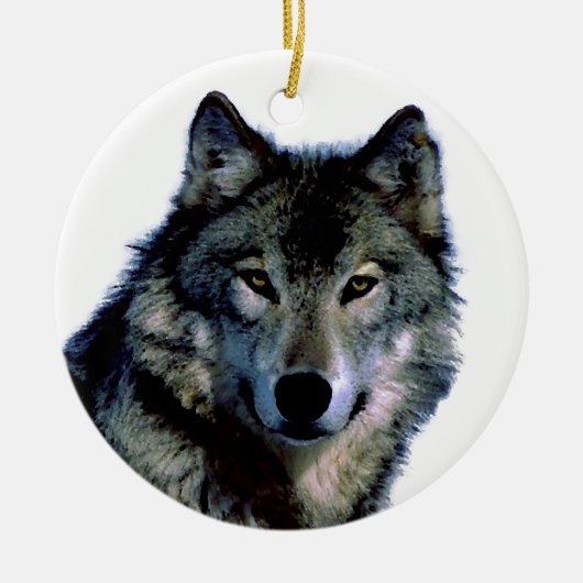 Wolf Keramisch Ornament (Voorkant)