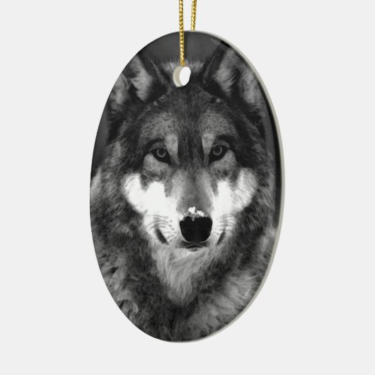 Wolf Keramisch Ornament (Links)