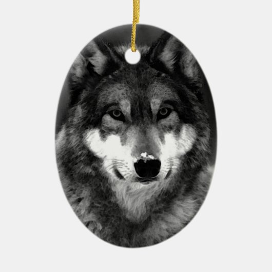 Wolf Keramisch Ornament (Voorkant)