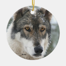 Wolf Keramische kerstboomversiering Keramisch Ornament