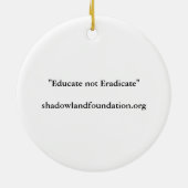 Wolf Keramische kerstboomversiering Keramisch Ornament (Achterkant)