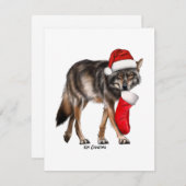 Wolf - kerstkaart (Voorkant / Achterkant)