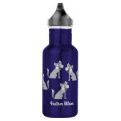 Wolf Kids Wolves Bouteille d'eau avec nom (Droite)