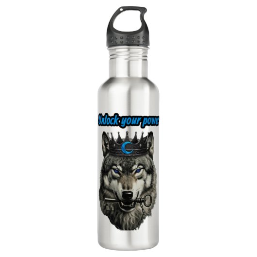 wolf king unlock your power waterfles (Voorkant)