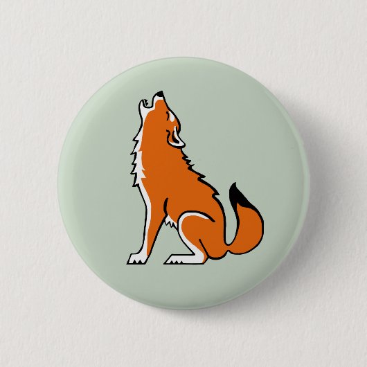 Wolf - knop ronde button 5,7 cm (Voorkant)