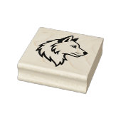 Wolf Kopprofiel Rubberstempel (Stempel)