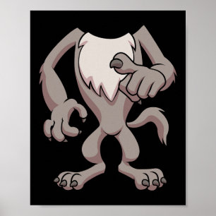 Wolf Kostuum voor Halloween Weerwolf Animal Cospla Poster