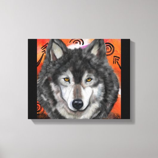Wolf Kunst Canvas Afdruk (Voorkant)