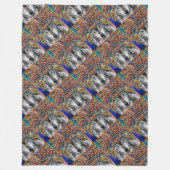 Wolf Kunst Fleece Deken (Voorkant)