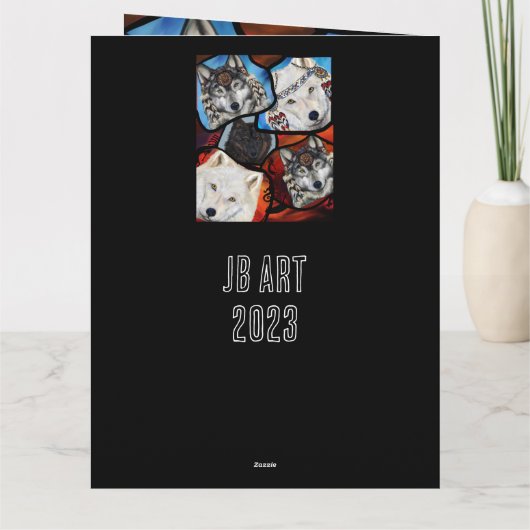 WOLF KUNST KAART (Achterkant)