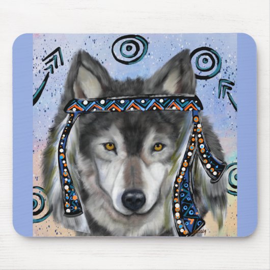 Wolf Kunst Muismat (Voorkant)
