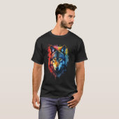 Wolf kunst t-shirt (Voorkant volledig)