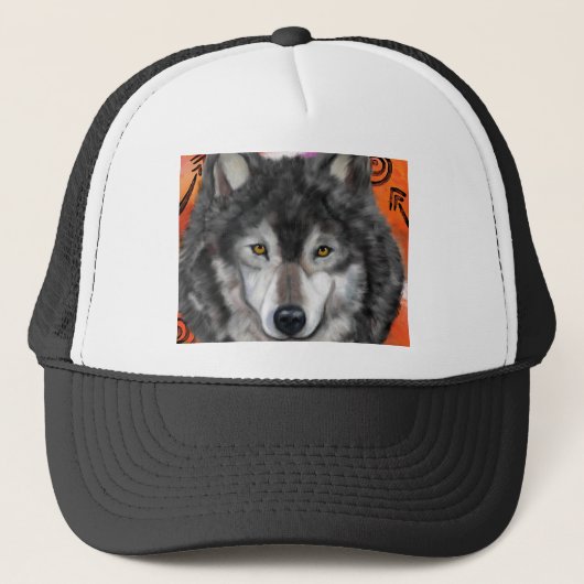 Wolf Kunst Trucker Pet (Voorkant)