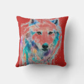 Wolf kussen (Achterkant)