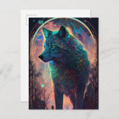 Wolf Landscape Surreal Fantasy Briefkaart (Voorkant / Achterkant)