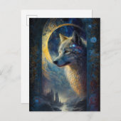 Wolf Landscape Surreal Fantasy Briefkaart (Voorkant / Achterkant)
