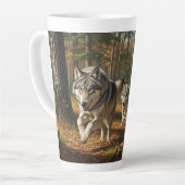Wolf Latte Mug style 1 (Angle gauche)