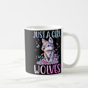 Wolf Liefhebber Gewoon Een Meisje Dat Van Wolven D Koffiemok