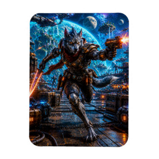 Wolf-Like Alien Pirate — Running Assault Magneet