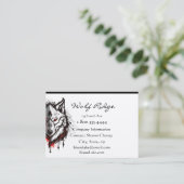 Wolf Logo Wolven Natuur Custom Visitekaartje (Staand voorkant)