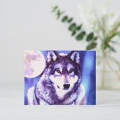 Wolf Look - Eenzame Wolf Briefkaart (Staand voorkant)