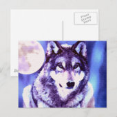 Wolf Look - Eenzame Wolf Briefkaart (Voorkant / Achterkant)