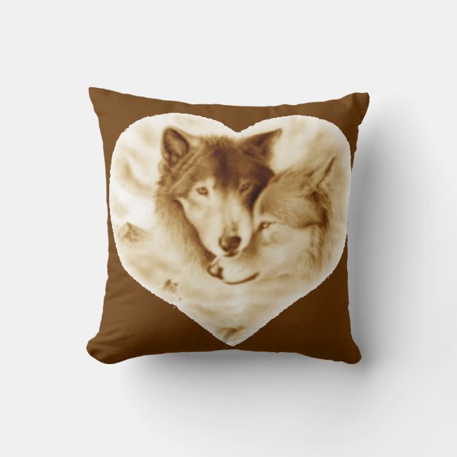Wolf Love Kussen (Voorkant)