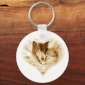 Wolf Love Sleutelhanger (Voorkant)