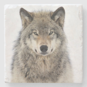 Wolf Love Stenen Onderzetter