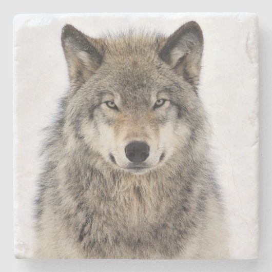 Wolf Love Stenen Onderzetter (Voorkant)
