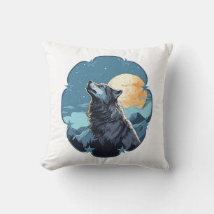 Wolf Maan Sterren Kussen