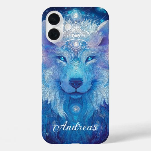 Wolf Magie Blau Case-Mate iPhone Case (Achterkant)