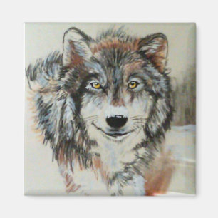 Wolf Magnet - Originele Kunst Magneet