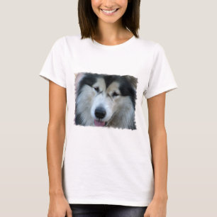 Wolf Malamute Afbeelding Lange hoes T-Shirt