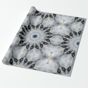 Wolf Mandala Felle Ogen en Harige Symmetrie Cadeaupapier