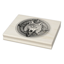 Wolf Mandala Rubberstempel